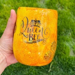 Custom made glitter tumbler